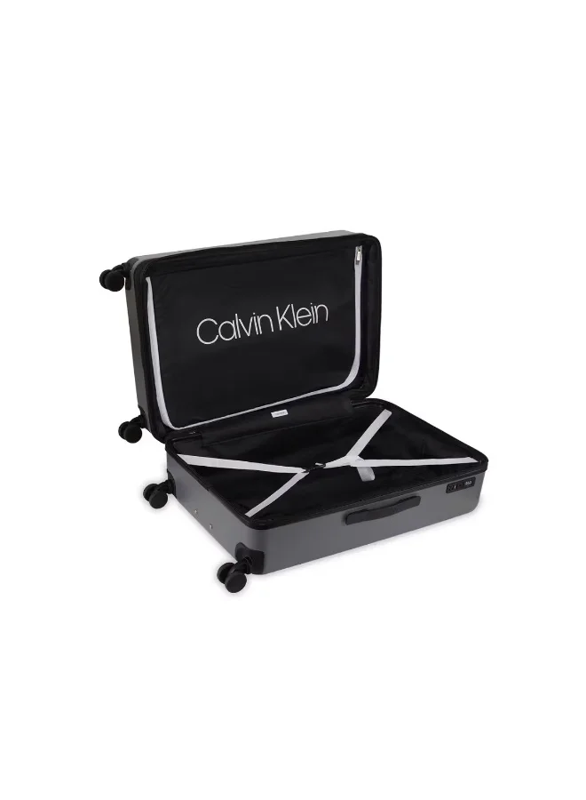 CALVIN KLEIN Charcoal Calvin Klein Horizon Hardside Luggage on Wheels for Unisex | Ultra Lightweight ABS with 4 Spinner Wheels | Color Charcoal  | Best Price UAE