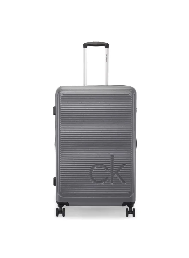 CALVIN KLEIN Charcoal Calvin Klein Horizon Hardside Luggage on Wheels for Unisex | Ultra Lightweight ABS with 4 Spinner Wheels | Color Charcoal  | Best Price UAE
