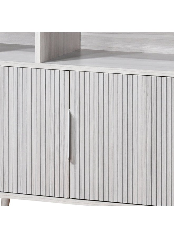 Home Box - Elmwood Bookcase with 4 Doors and Shelf 30 x 187 x 80 cm - Image 1