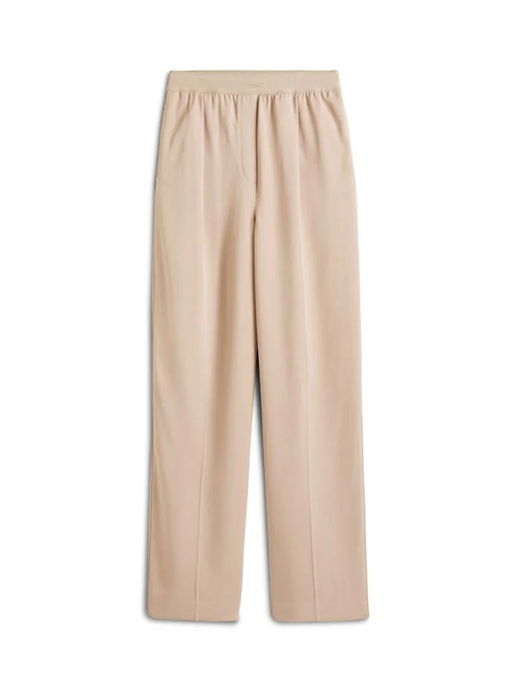 Tommy Hilfiger Beige Essential Pull On Wide Leg Pant for Women | Best Price UAE