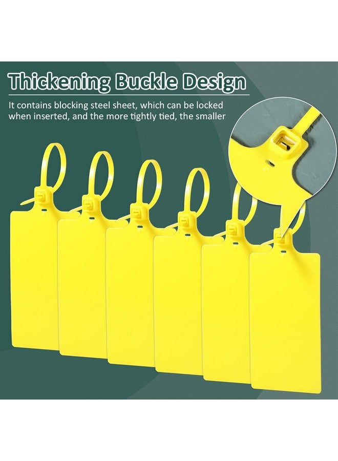 Youyole 200 Pieces Plastic Tags Waterproof Tags Plastic Seal Shipping Tags Logistics Use Big Sign Tie Large Label Tie 250 mm Total Length(Yellow) - Image 3