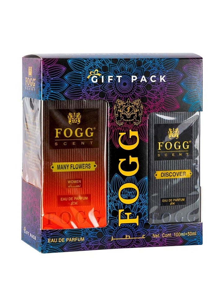 فوج عطر نسائي مع مجموعة هدايا ديسكوفر مع العديد من الزهور (100 مل + 50 مل) - Image 1