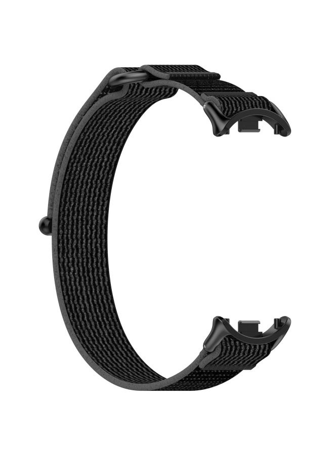 Generic Xinyuan Shuntong Is Suitable For Xiaomi Mi Band 8NFC Wild Trail Woven Strap Mi Band8 Double Section Loop Nylon Strap-Color:Black With Gray  - Image 1