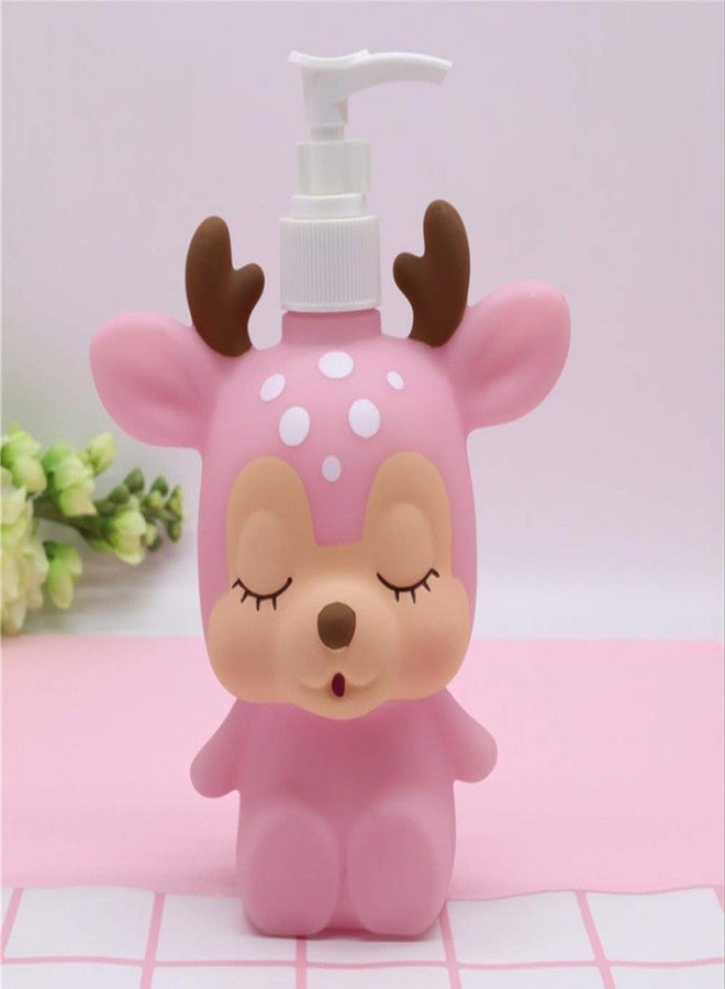 Hyever Deer Duck Cute Cartoon Animal Hand Soap Pump Lotion, Hand Soap, Shampoo, Shower Gel Dispenser, Suitable for Bathrooms, Kitchen Countertops, Bathroom Accessories (Brown Deer) - Image 3