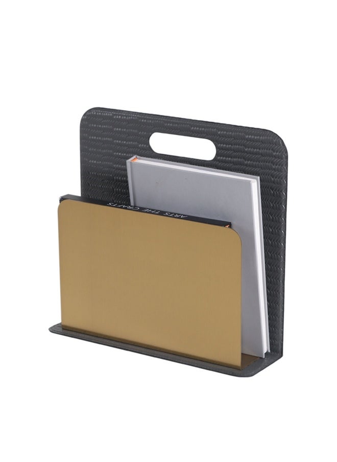 ebarza Grey And Titanium Gold Magazine Rack Dw200850B  - Image 1