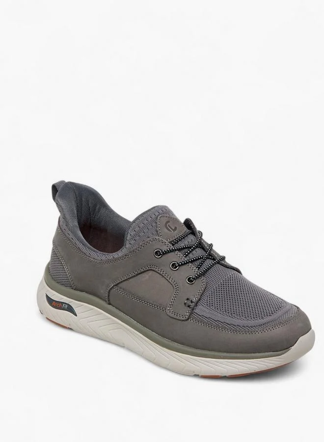 Le Confort Men Panelled Slip-On Leather Loafers