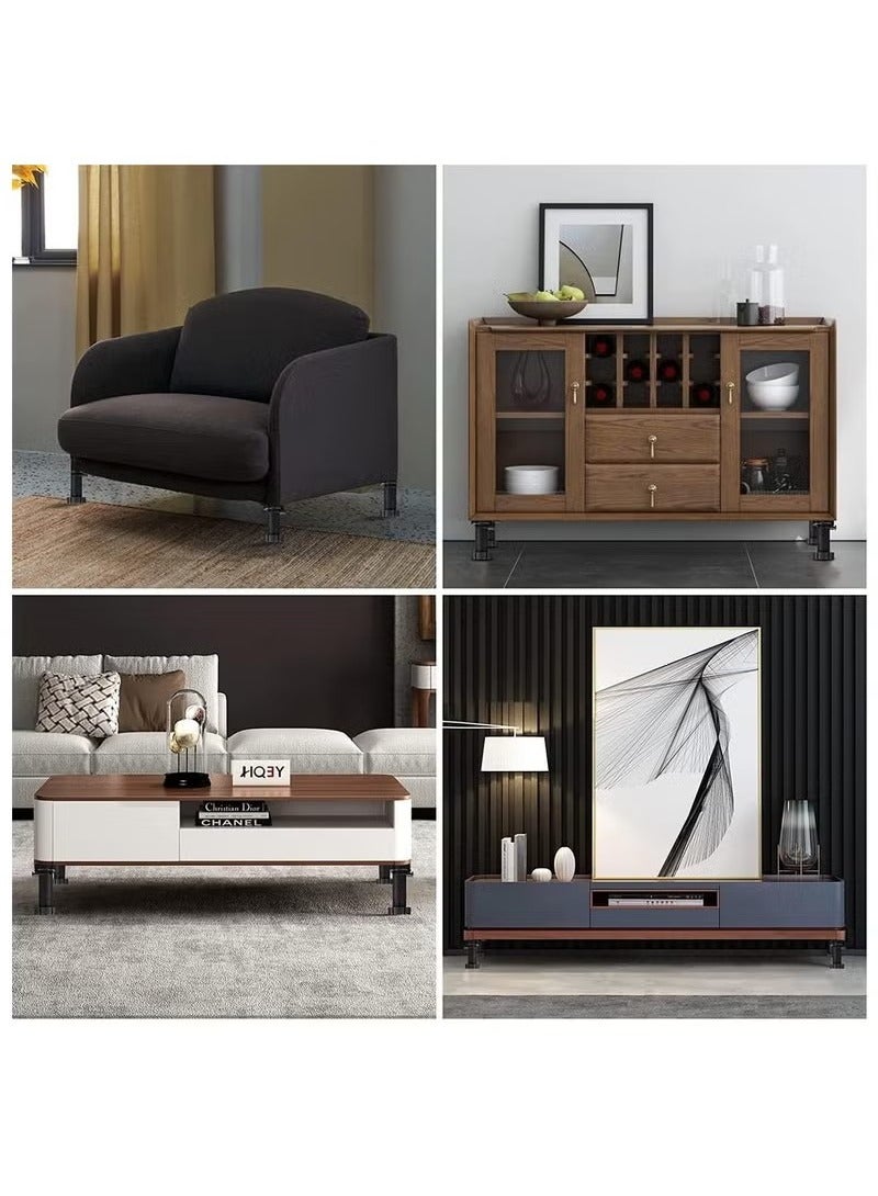 الضفدع الحقيقي قابل للتعديل الأثاث الساق القدم 4 حزمة خزانة مستوي الساقين للمطبخ كراسي الحمام ارتفاع خزانة التسوية قابل للتعديل من 100 مللي متر إلى 120 مللي متر - Image 2