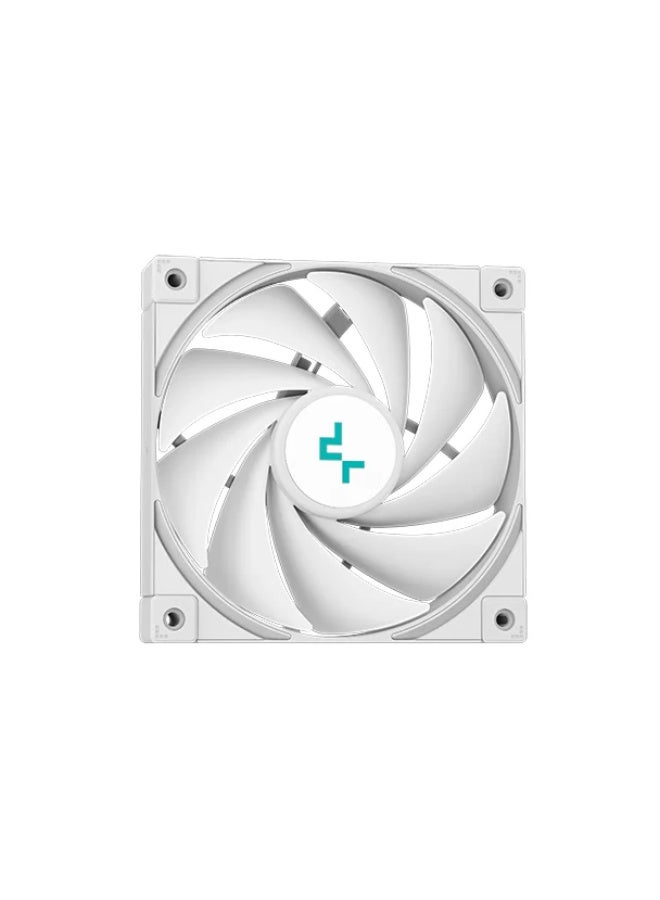 DEEPCOOL LT520 WH 240mm Liquid CPU Cooler – High-Performance AIO Cooling, Dual FK120 Fans, Infinity Mirror Top Cap, Efficient Heat Dissipation, All-White Design for Gaming & Overclocking PCs - Image 3