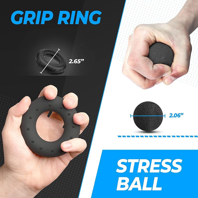SOLARAE Hand Grip Strengthener, Grip Strength Trainer Kit (5 Piece Set), Hand Strengthener & Grip Strength Kit - Hand Exerciser Grip Strengthener Kit, Grip Trainer & Hand Grips for Strength - Image 4