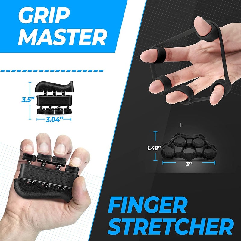 SOLARAE Hand Grip Strengthener, Grip Strength Trainer Kit (5 Piece Set), Hand Strengthener & Grip Strength Kit - Hand Exerciser Grip Strengthener Kit, Grip Trainer & Hand Grips for Strength - Image 5