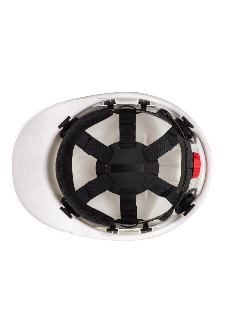 SHELTER Shelter SH-F0101 Industrial Safety Helmet with Adjustable Size, Hard Hat for Construction & Worksite Protection - Vented  - Image 5