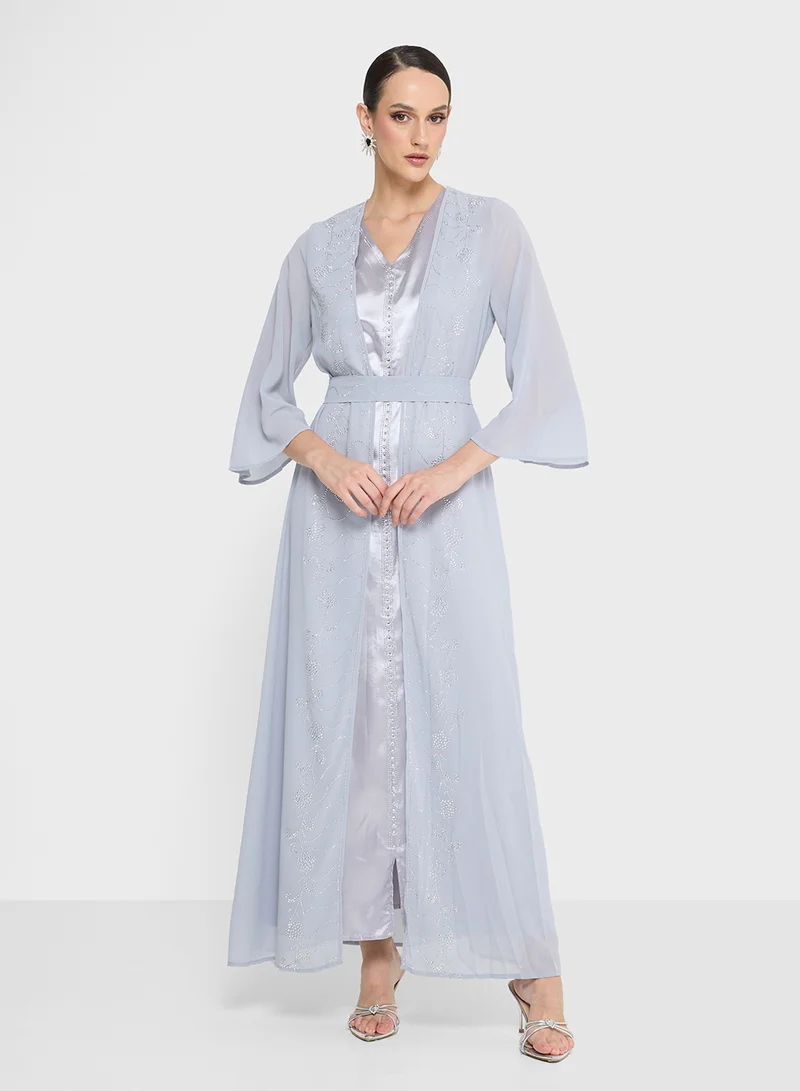 Khizana Embellished Dress With Bell Sleeves