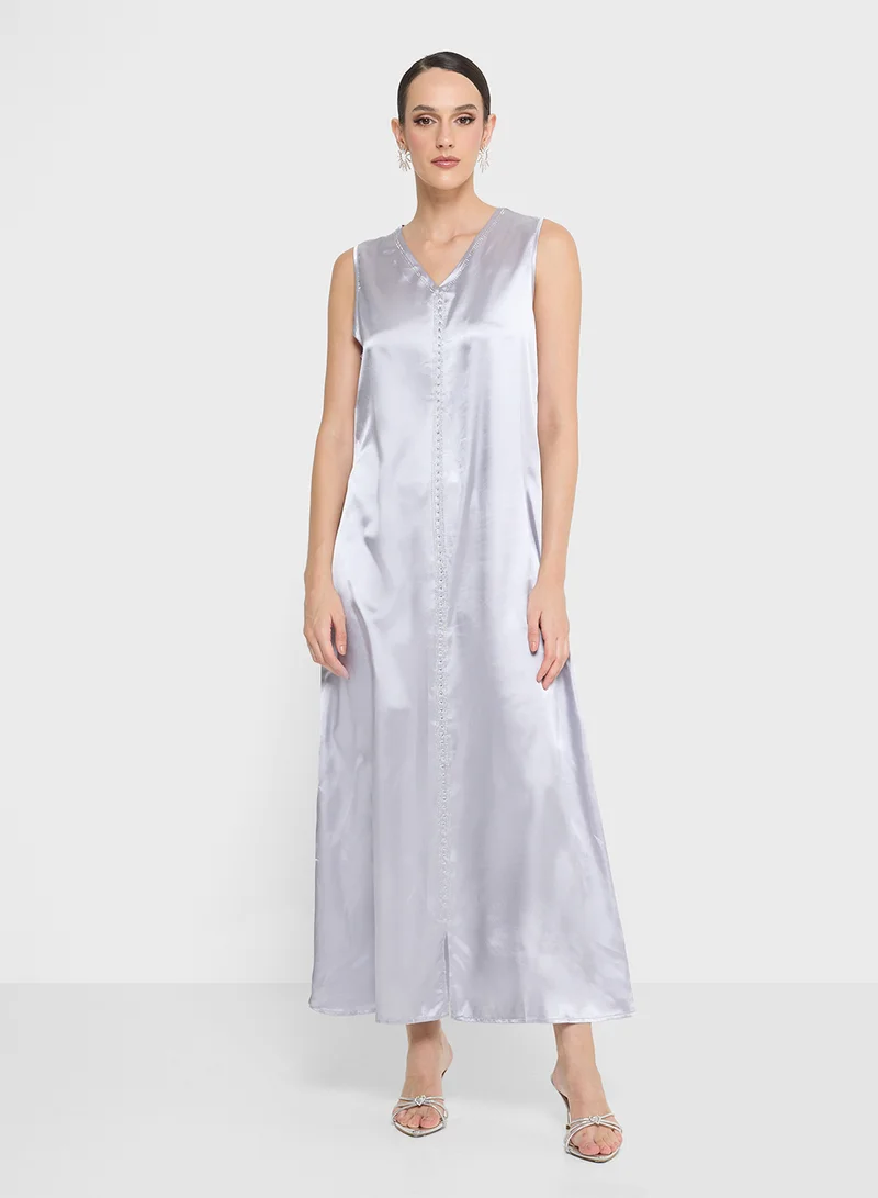 Khizana Embellished Dress With Bell Sleeves