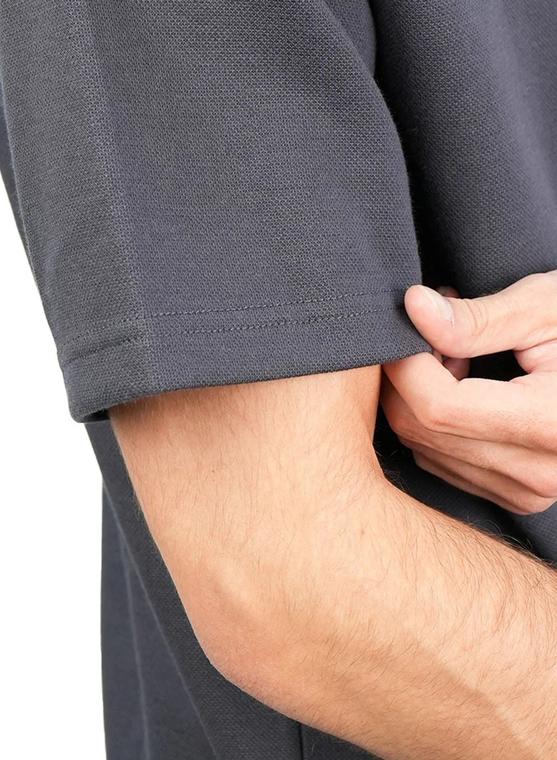 GIORDANO  Men’s Loose Jacquard Interlock Crew Neck Short Sleeve Tee for Men | Best Price UAE