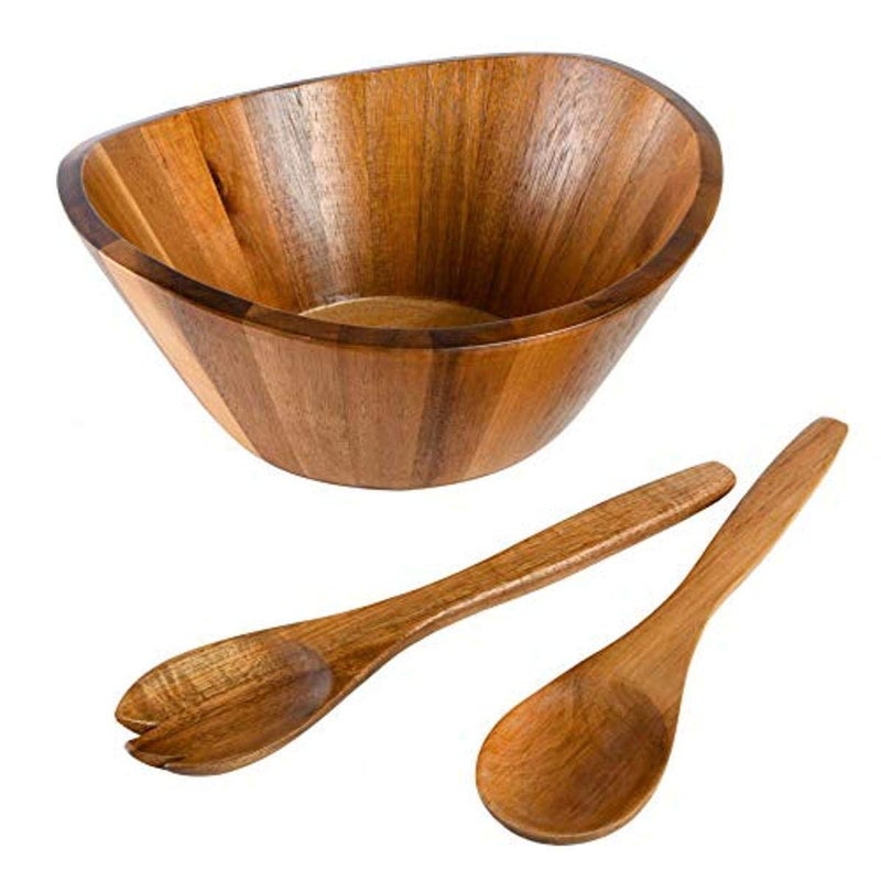 Gibson Home Sherwood 3-Piece Acacia Wood Salad Bowl Set  32 quarts - Image 1