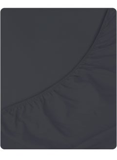 Infinitee Xclusives Infinitee Xclusives Fitted Sheet for Bed Dark Grey King Size 200 x 200 cm - 100% Microfiber - 40 cm Deep Pocket to Fit & Cover Sheets  - Soft, Wrinkle Free & Shrink Resistant Fitted Sheet  - Image 3