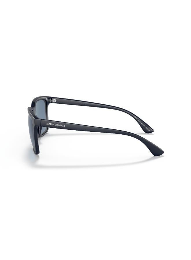 Armani Exchange Full Rimmed Rectangular Sunglasses 0AX4112SU 55 818180 - Image 3