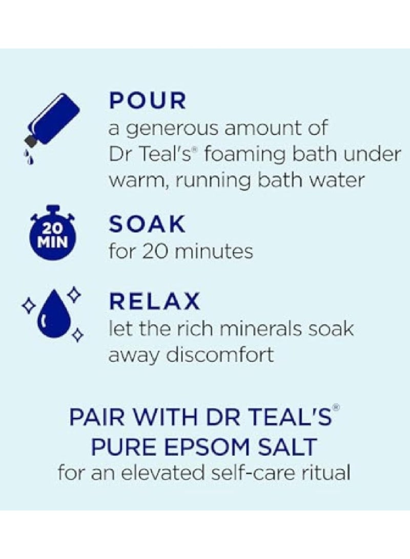 Dr Teal's Foaming Bath with Pure Epsom Salt, Detoxify & Energize with Ginger & Clay - 1000ml - Image 5
