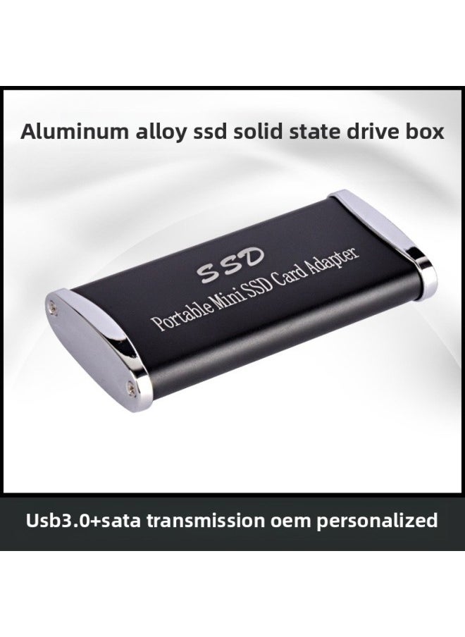 MSATA/NGFF Protocol + USB3.0 SSD Solid State Hard Disk Box Mobile Aluminum Alloy Hard Disk Box-Color:MSATA Protocol  - Image 1
