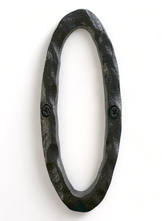 NACH House Numbers for Outside, 5.5 inch Black Address Numbers for House - Number 0 - Rustic Numbers for Outside with Mounting Hardware - Image 1