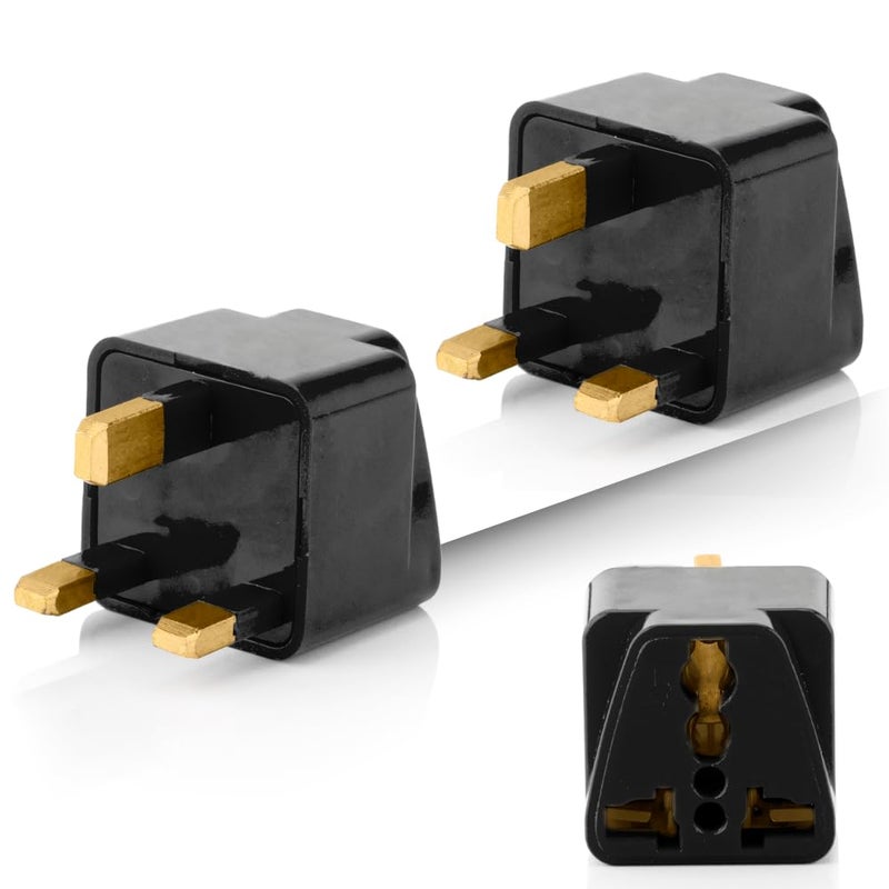 HI PLASST PINS N PLUGS HiPLASST Type G Plug Adapter UK Adapter for Indian Pins London Power Plug Converter for England Dubai Hong KongSingapore Ireland Wales Scotland Adaptor for Charging Laptop Camera Phone - Image 1