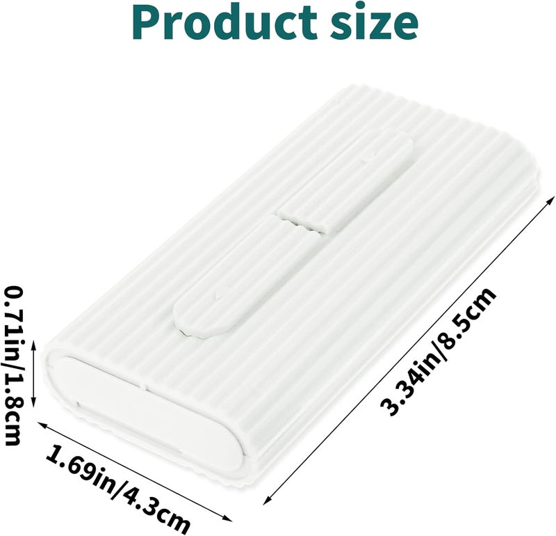 WLLHYF Portable Dental Floss Case with 10 Floss Picks - Automatic Organizer for Travel and Teeth Cleaning (White) - Image 2