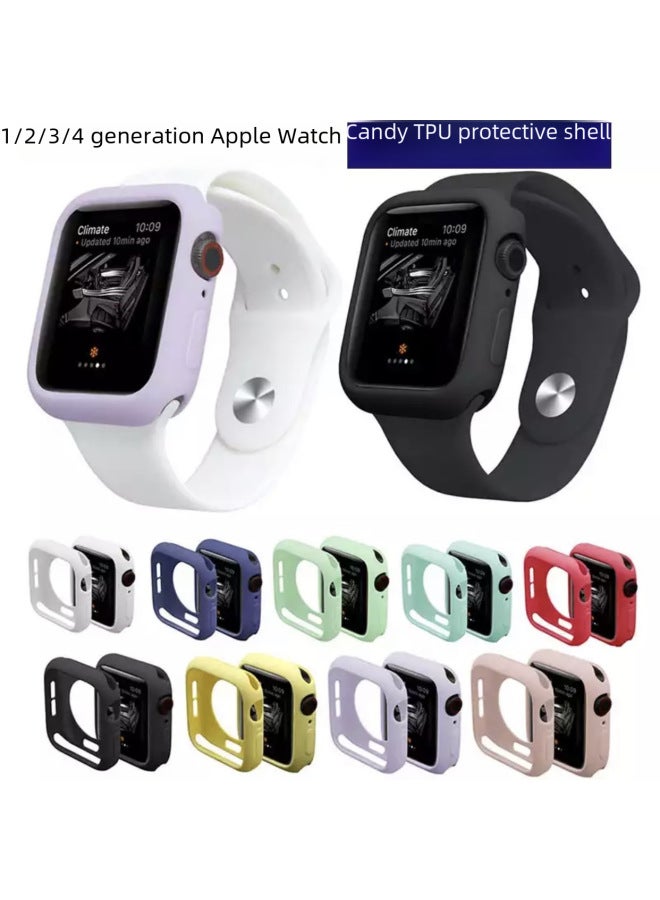 Neutral Half Pack Tpu Watch Case For Apple Iwatch8 Soft Case Ultra49mm Candy Color Frosted Protective Cover - Image 3