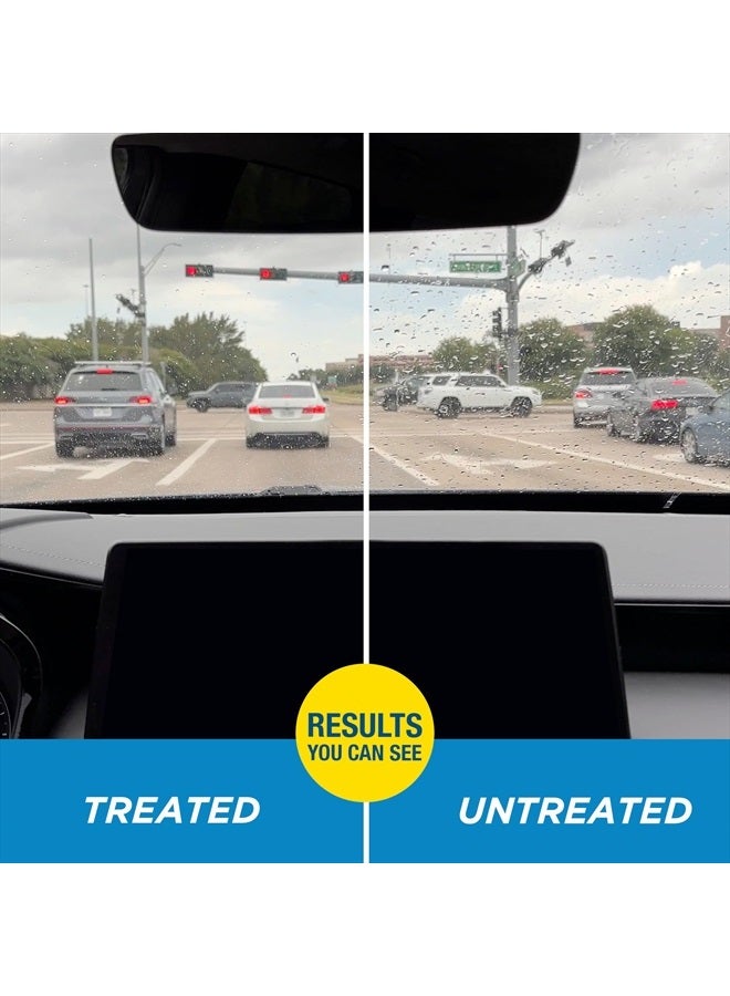 Rain-X 800002243 Glass Treatment, 7 oz. - Exterior Glass Treatment To Dramatically Improve Wet Weather Driving Visibility During All Weather Conditions, Yellow (Packaging May Vary) - Image 4