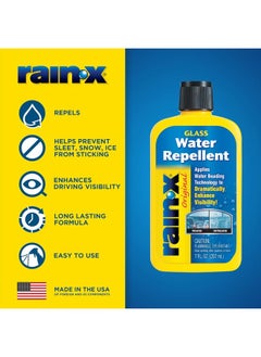 Rain-X 800002243 Glass Treatment, 7 oz. - Exterior Glass Treatment To Dramatically Improve Wet Weather Driving Visibility During All Weather Conditions, Yellow (Packaging May Vary)  - Image 2