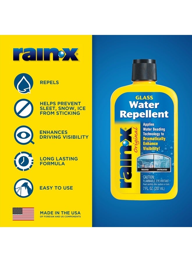 Rain-X 800002243 Glass Treatment, 7 oz. - Exterior Glass Treatment To Dramatically Improve Wet Weather Driving Visibility During All Weather Conditions, Yellow (Packaging May Vary) - Image 2