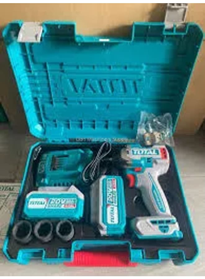 توتال دريل 20فولت 2 بطاريه وشاحن \3 لقم - Image 2