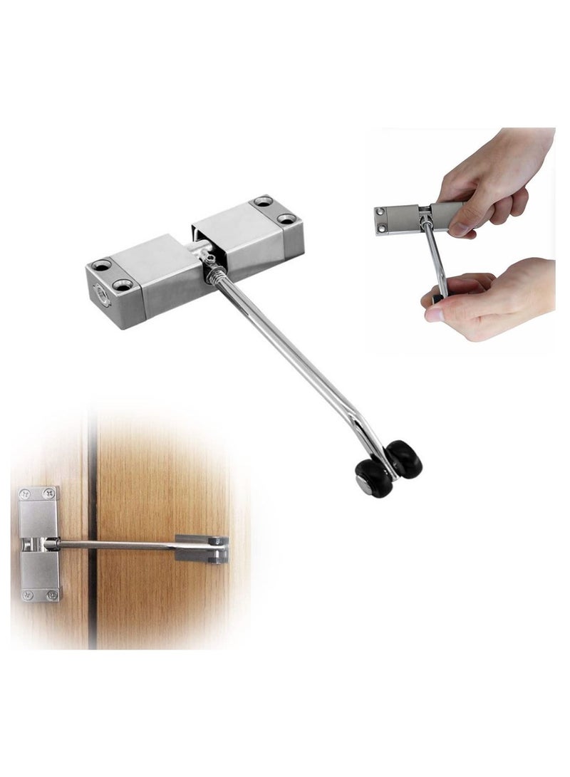 Automatic Door Closer, Stainless Steel Closing Controller for Residential Commercial Use,Adjustable Speed System - Image 1