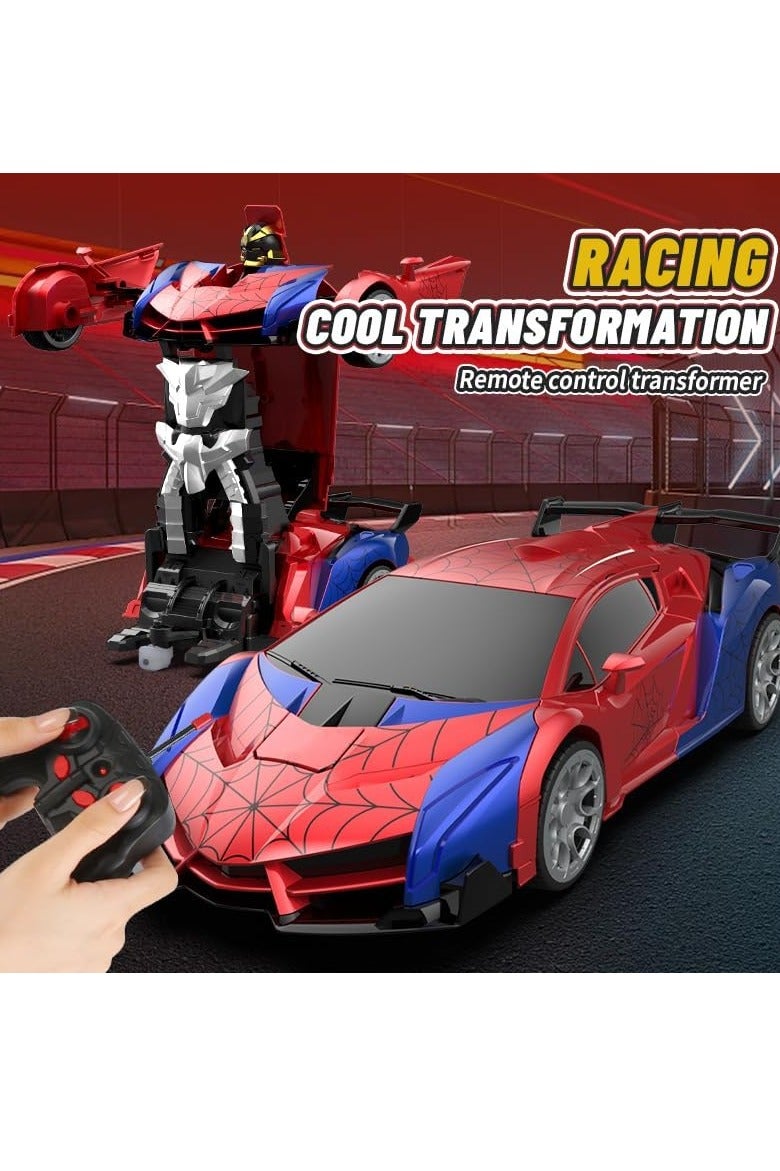Transform Rc Cars for Boys 4-7 8-12, 2.4Ghz Remote Control Car 1:18 Scale Transforming Robot, One-Button Deformation 360° Rotation Car - Image 3