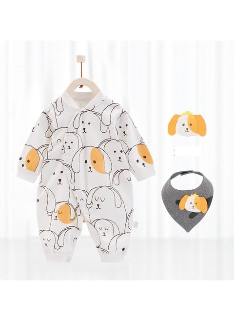 Newborn Long-sleeved Cotton Jumpsuit