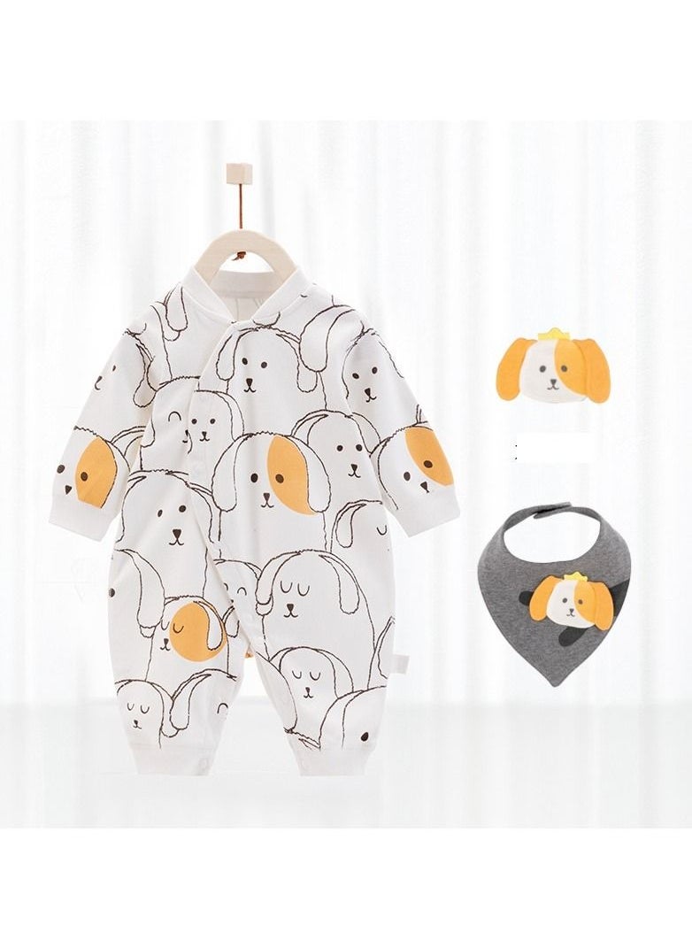 Loquat - Newborn Long-sleeved Cotton Jumpsuit - Image 1