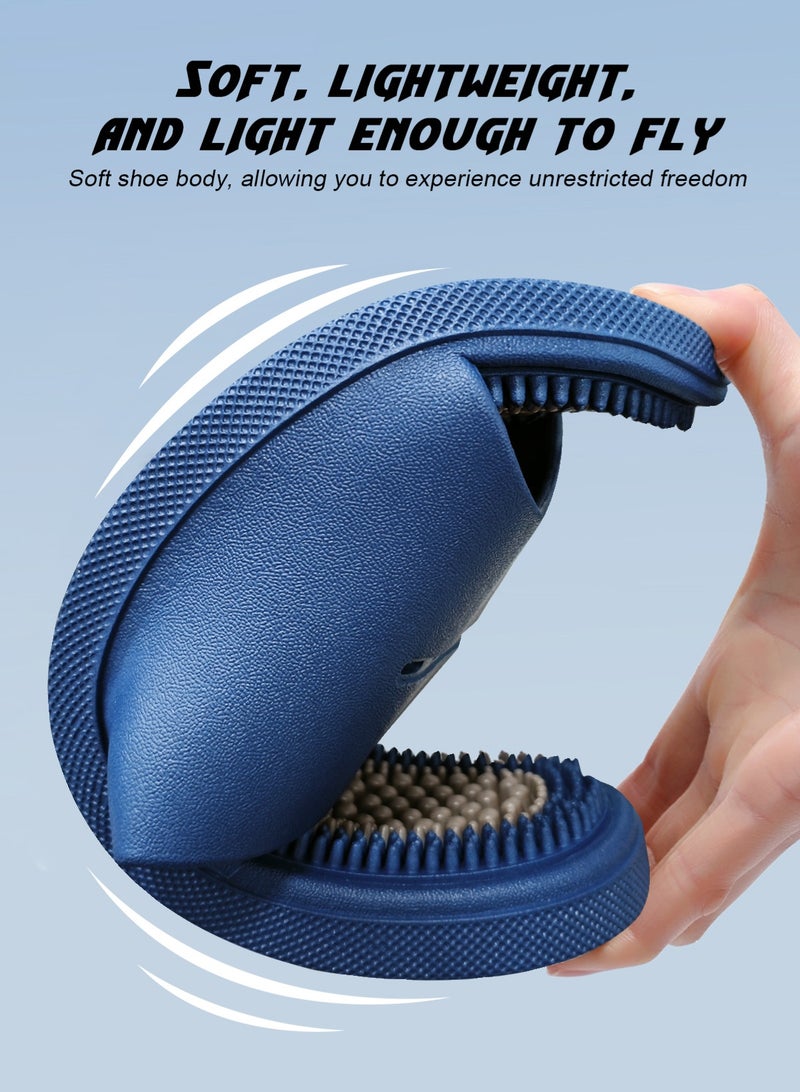 HomarKet Men's Plantar Fasciitis Massage Slippers,Acupuncture Slippers,Foot Pain Relief,Non-Slip Massage Sandals,Bathing and Stress Relief - Image 5