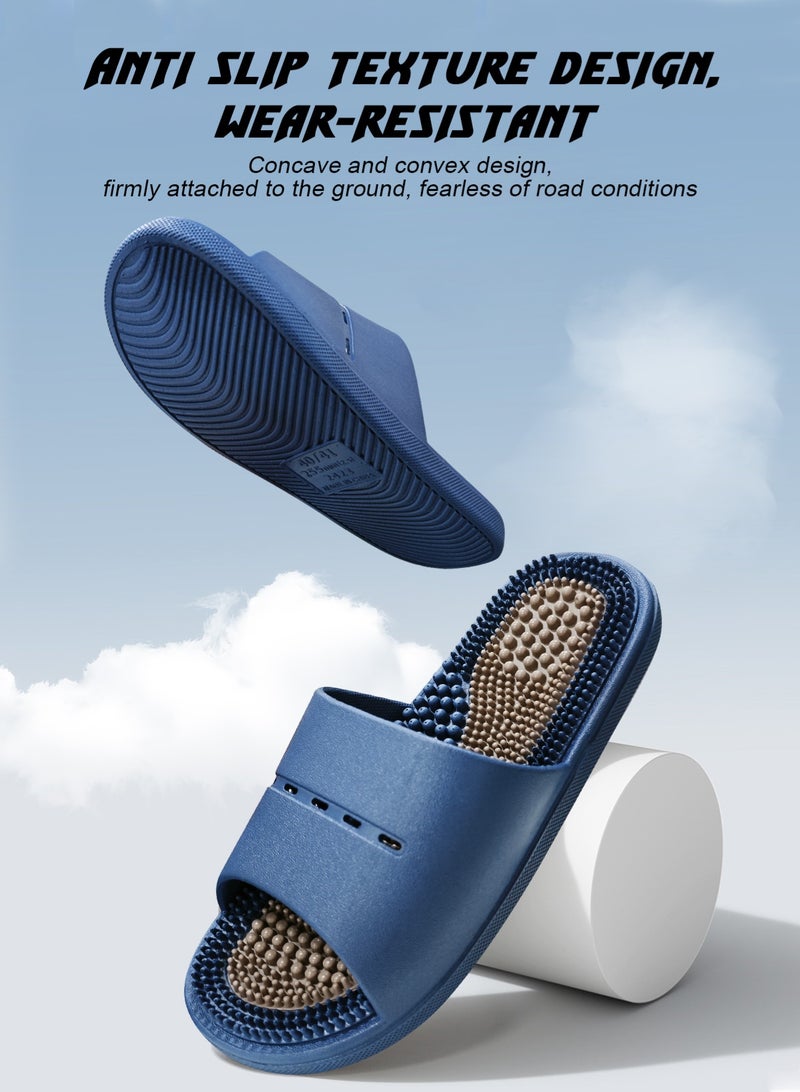 HomarKet Men's Plantar Fasciitis Massage Slippers,Acupuncture Slippers,Foot Pain Relief,Non-Slip Massage Sandals,Bathing and Stress Relief - Image 3