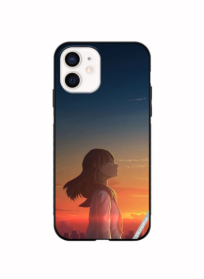 VR CREATIVE Protective Case Cover For Apple iPhone 12 mini Girl1 Design Multicolour - Image 1