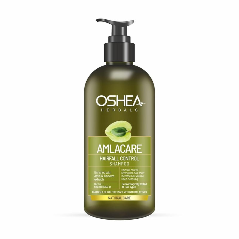 Oshea Herbals Amlacare Hairfall Control Shampoo for Men Women Strengthens Hair Reduces Hairfall Dandruff Enriched with Aloe Vera Amla Extracts 500 ml - Image 1