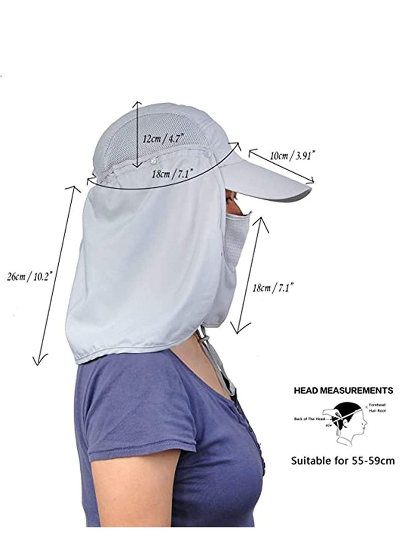 KASTWAVE Women Sun Hat UV Sun Protection Neck Flap Cap Summer Outdoor Sport Wide Brim Hat Free Sunscreen Sleeve  - Image 2