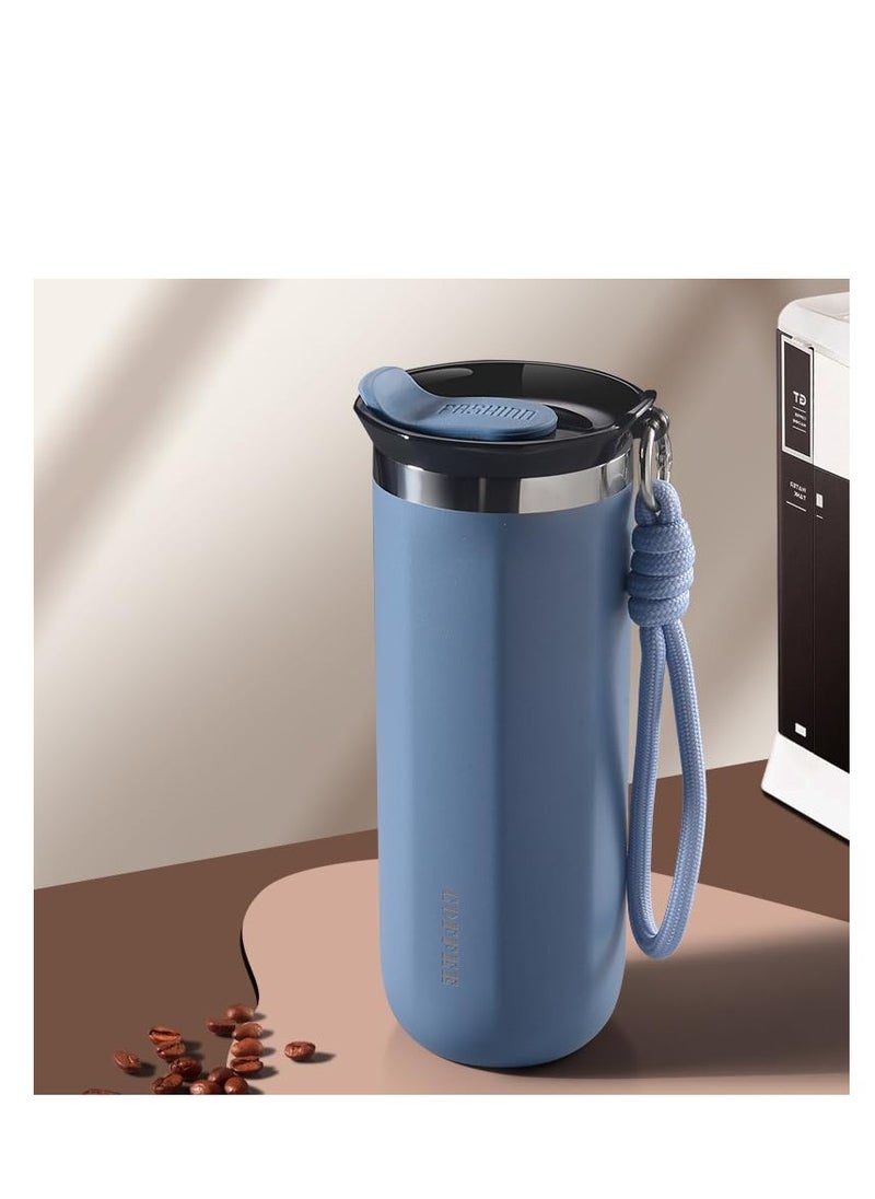 TYCOM Travel Coffee Mug 500 ML Stainless Steel Vacuum Ice and Hot Drinks Insulated Tumbler for Home Office Outdoor Works Blue.  - Image 2