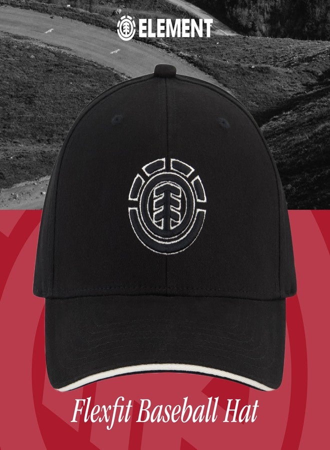 Element Baseball Hat, Adult Flex Fit Active Sport Cap with Curved Brim, Black, One Size - Image 2