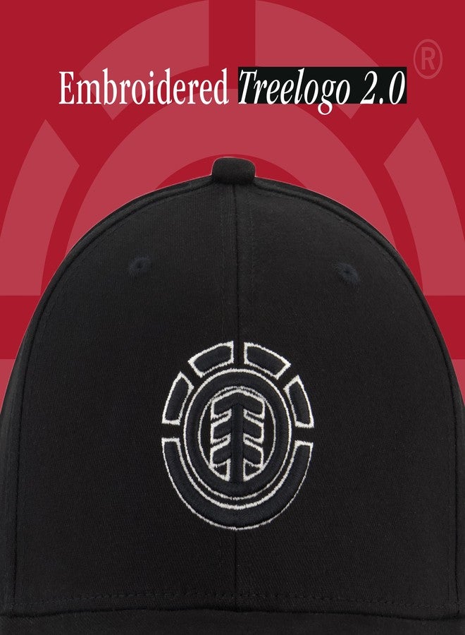 Element Baseball Hat, Adult Flex Fit Active Sport Cap with Curved Brim, Black, One Size - Image 3