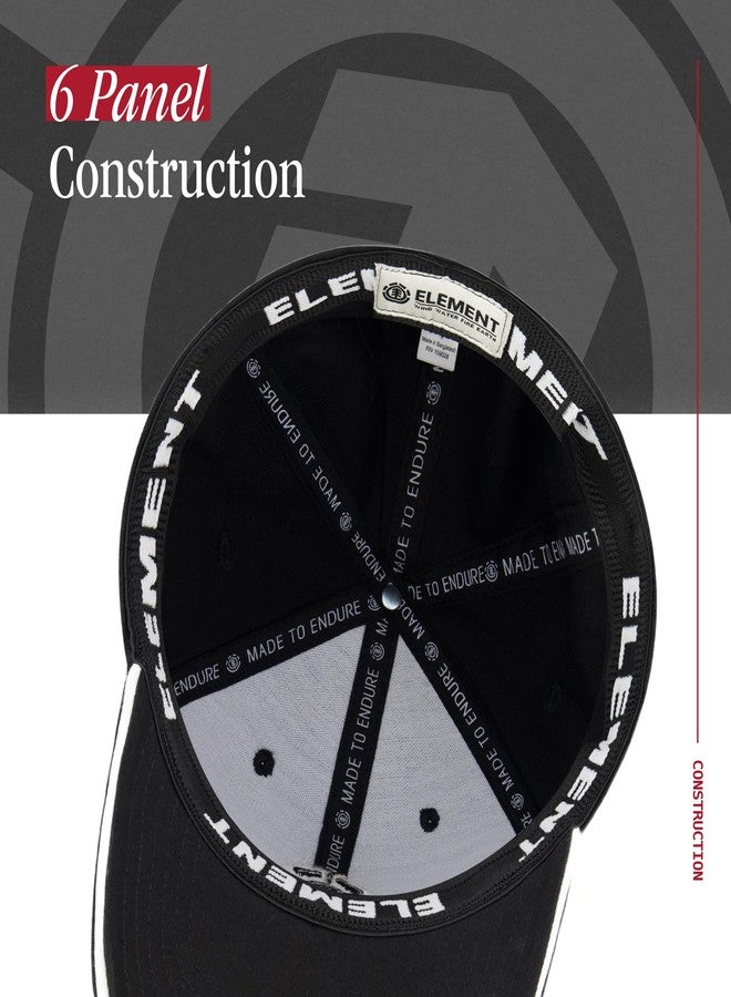 Element Baseball Hat, Adult Flex Fit Active Sport Cap with Curved Brim, Black, One Size - Image 5