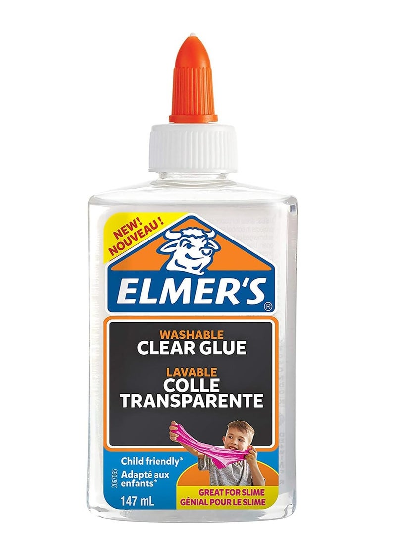ELMER'S غراء ملون قابل للغسل للوعاء 147 مل شفاف - Image 1