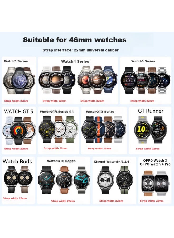 Stiger Magnetic Milanese Stainless Steel Watch Band For Huawei Watch 5/4/3/gt 5/4/3/2/pro 46mm - Image 2