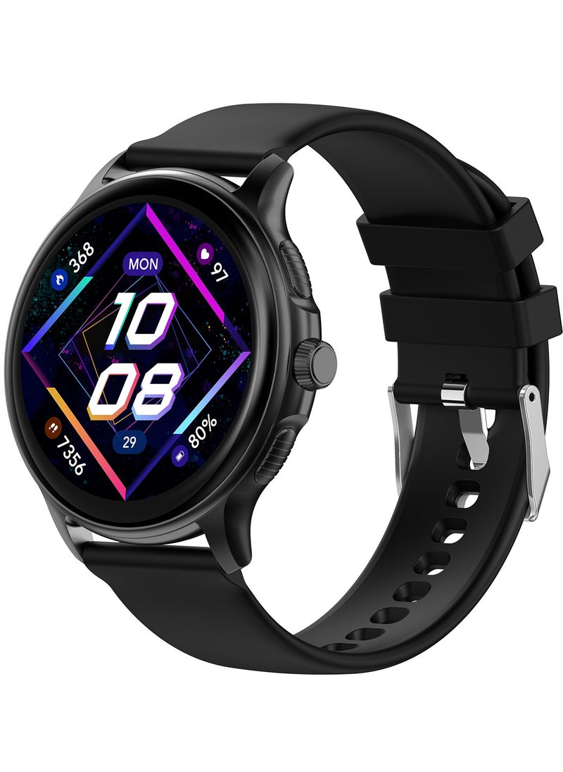 LetsTeck Smart Watch with Bluetooth Calling, Heart Rate, Blood Pressure, Blood Oxygen Monitoring, Sleep Tracker, Sports Modes, 1.43" AMOLED Display, IP68 Waterproof, 250 mAh  - Image 1