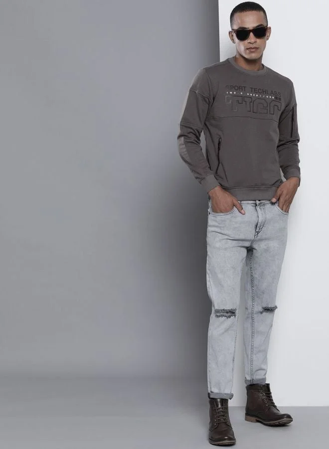 The Indian Garage Co  The Indian Garage Co Men Regular Fit Printed Crew Neck Full Sleeves Sweatshirt  | Best Price UAE