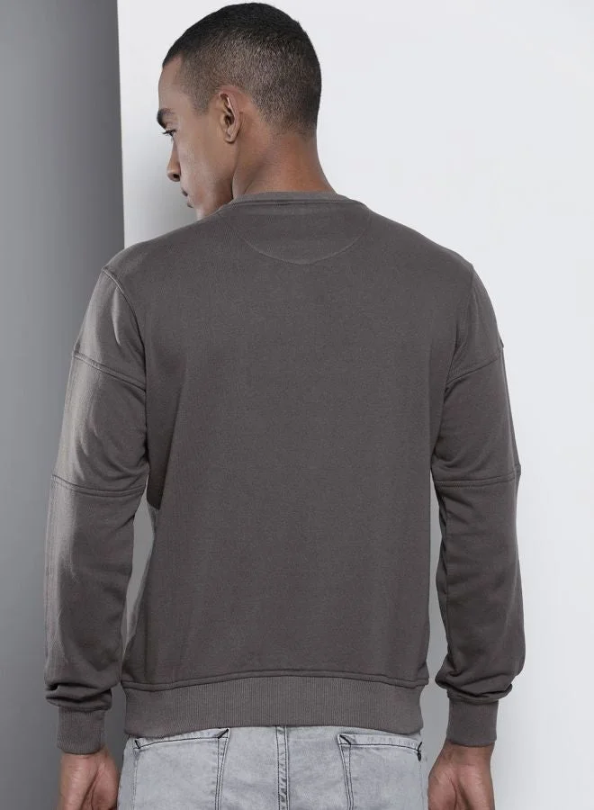 The Indian Garage Co  The Indian Garage Co Men Regular Fit Printed Crew Neck Full Sleeves Sweatshirt  | Best Price UAE