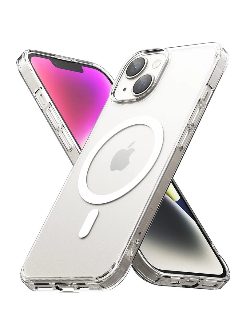 ليكا جراب شفاف بالكامل متوافق مع MagSafe لجهاز iPhone 14، حماية فائقة النحافة من السقوط، مقاوم للخدوش والاصفرار، غطاء سيليكون واقي لشاحن MagSafe - Image 2